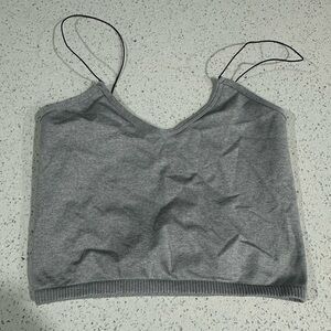 Free People Brami Skinny Strap Tank in Heather Gray Size XS/S